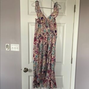 Socialite Pink and Blue High Low Dress